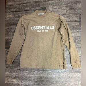 Essentials Beige Crewneck Sweater